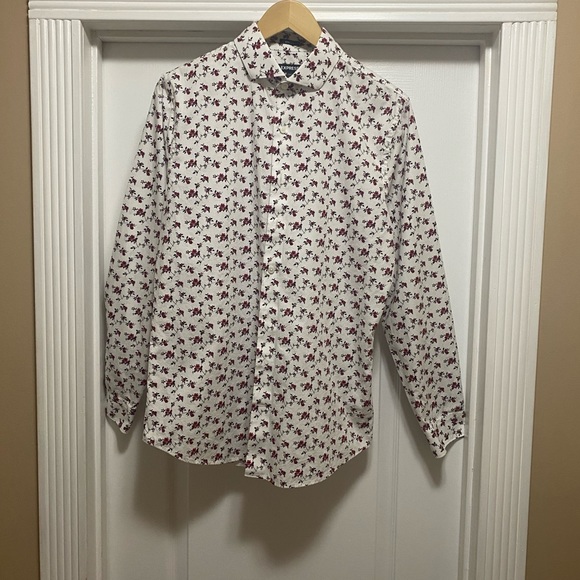 Men's Extra Slim Floral Stretch 1Mx Dress Shirt - Picture 1 of 2